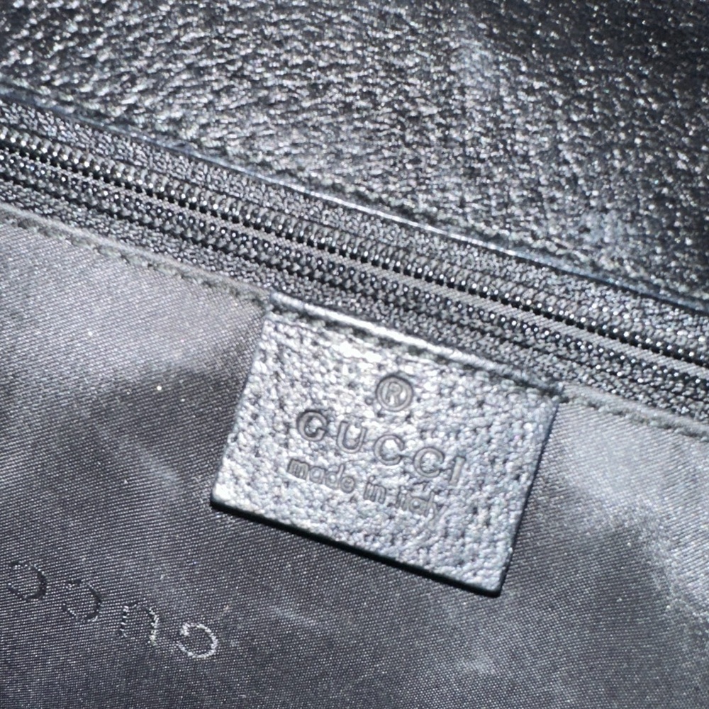 Gucci Black Leather Bamboo Handle Shoulder Bag - Picture 3 of 7